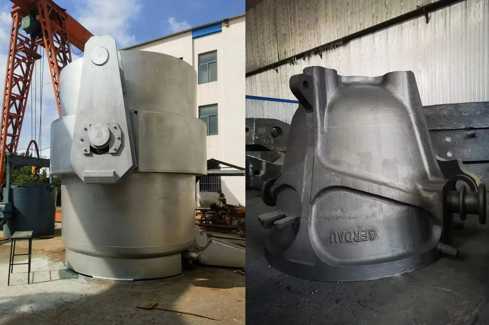 Molten slag handling process for steel mill slag pots